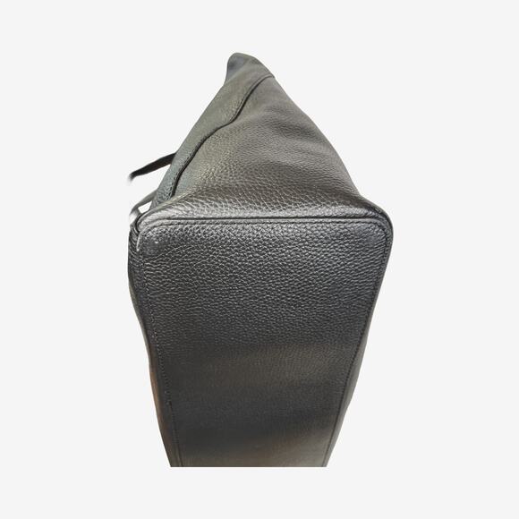 Ted Baker Black Pebbled Leather Tote Bag Rose Gold Hardware Large Shoulder Bag - Picture 12 of 12